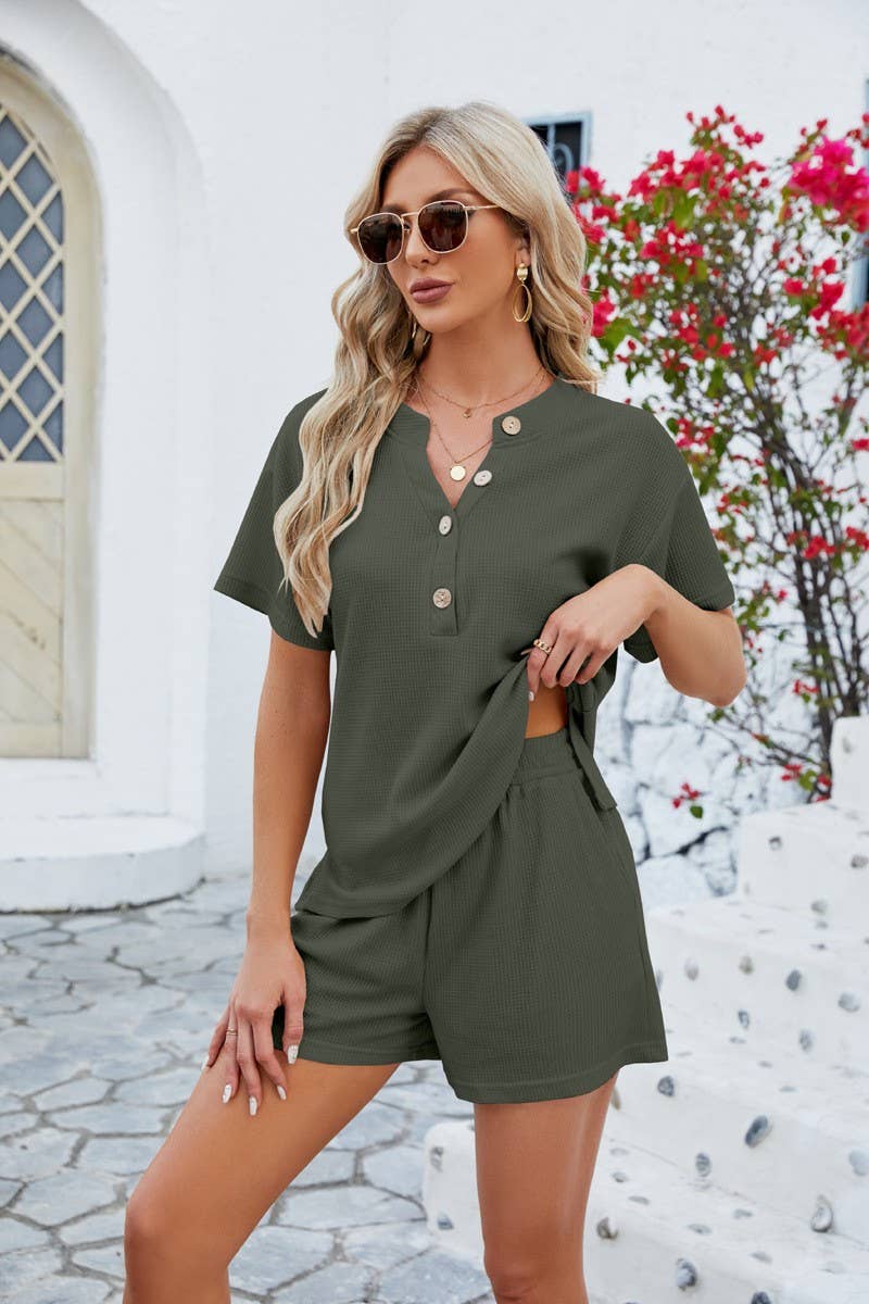 CWSTB0608_WAFFLE TWO-PIECE SHORTS SUIT