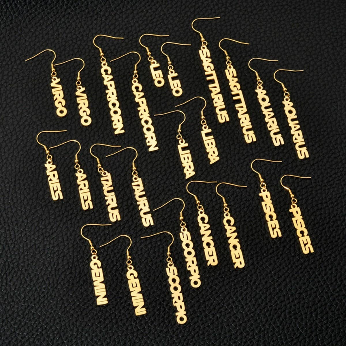 STAINLESS STEEL 12 CONSTELLATION LETTER PENDANT_CWMM2725