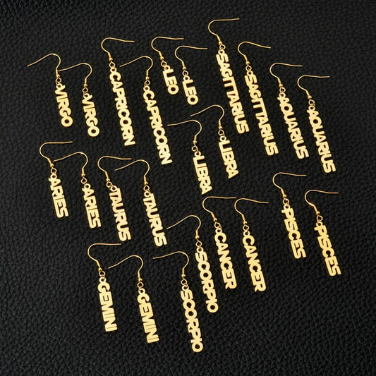 STAINLESS STEEL 12 CONSTELLATION LETTER PENDANT_CWMM2725