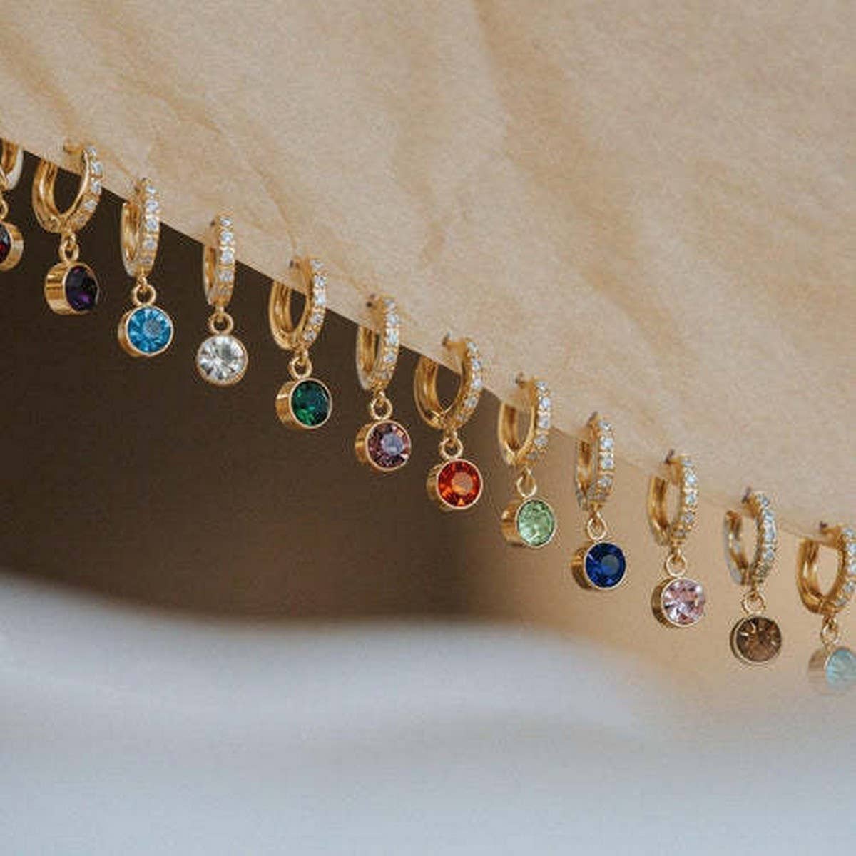 December Birthstone Diamond Zircon Stud Earrings