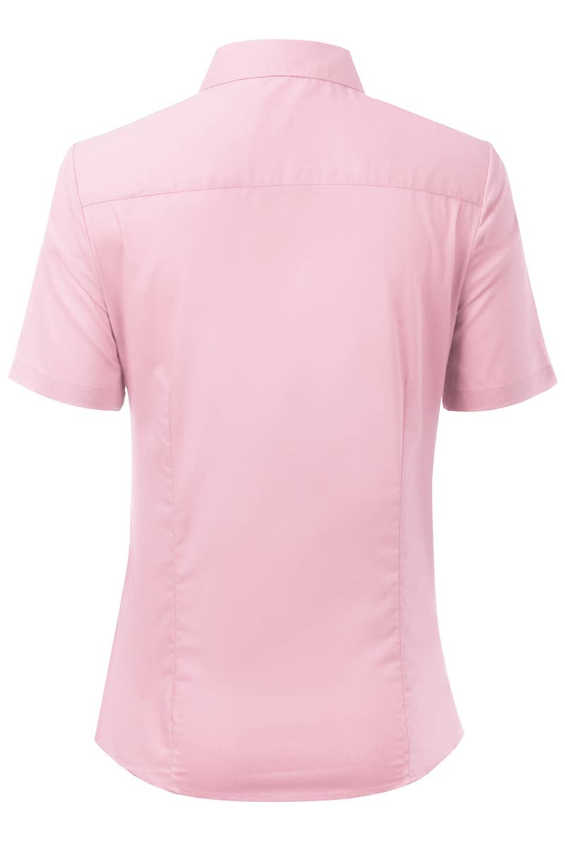 CWTSTS118-P_Slim Classic Short Sleeve Bttn Down Collar Shirt