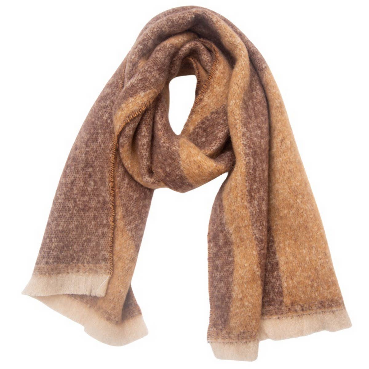 Textured Jacquard Scarf ? Loop Yarn Winter Wrap