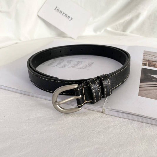 VINTAGE SILVER BUCKLE LADIES ALL-MATCH BELT_CWABE0664