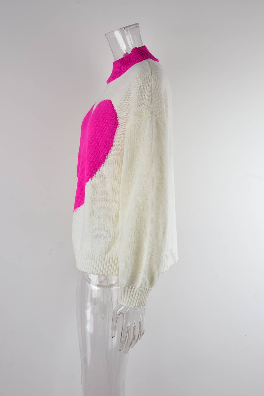 BIG LOVE VALENTINE'S DAY CREW-NECK KNIT PULLOVER