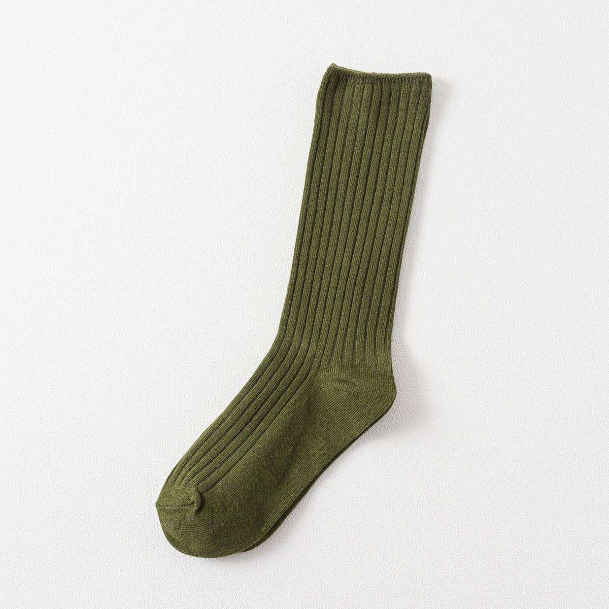 AUTUMN AND WINTER SOLID COLOR MID-CALF SOCKS_CWMS0916