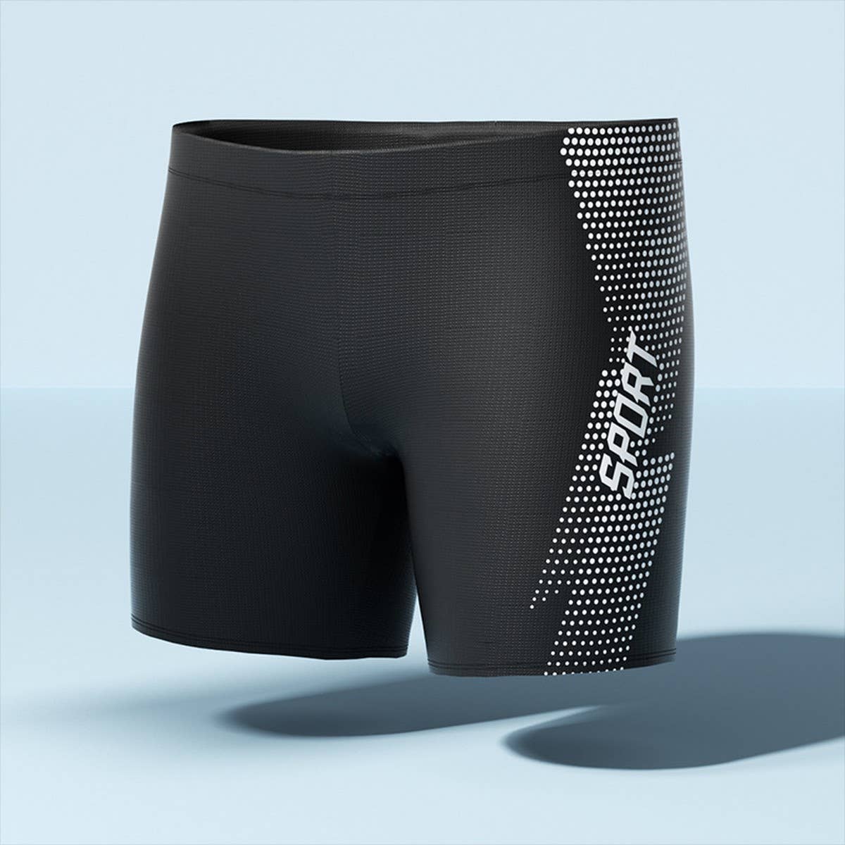 Men's Plus Size High Waist Swim Trunks