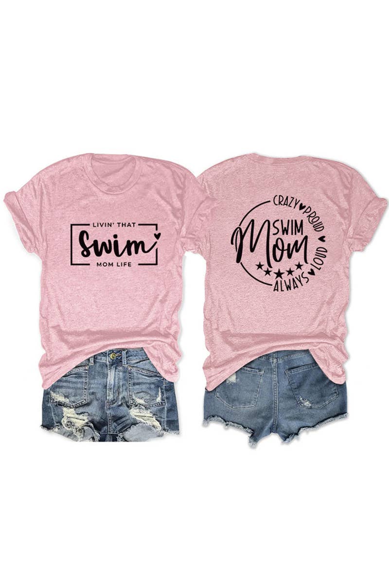 CWTTS1554_CASUAL DOUBLE-SIDED LETTER PRINT SHORT-SLEEVED TOP