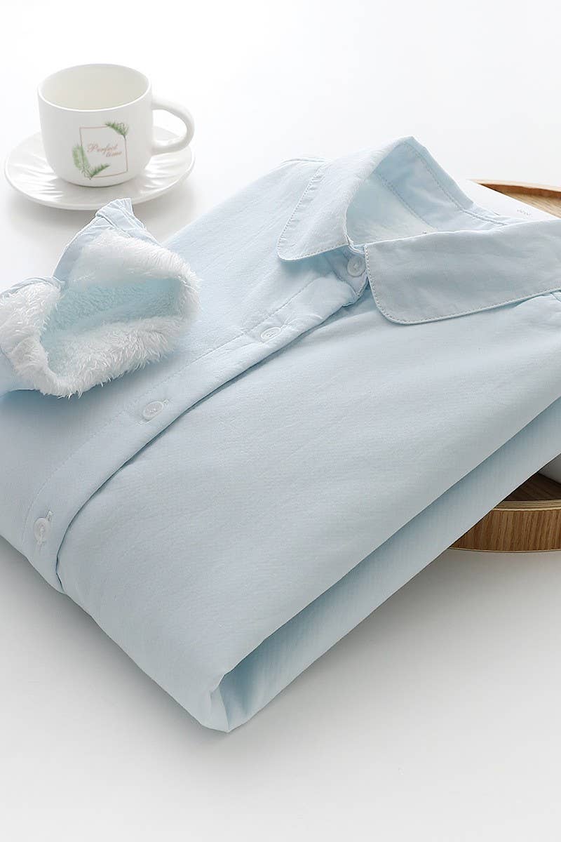 CWTSTL2246_PLUSH PURE COTTON LITERARY FRESH LONGSLEEVE SHIRT