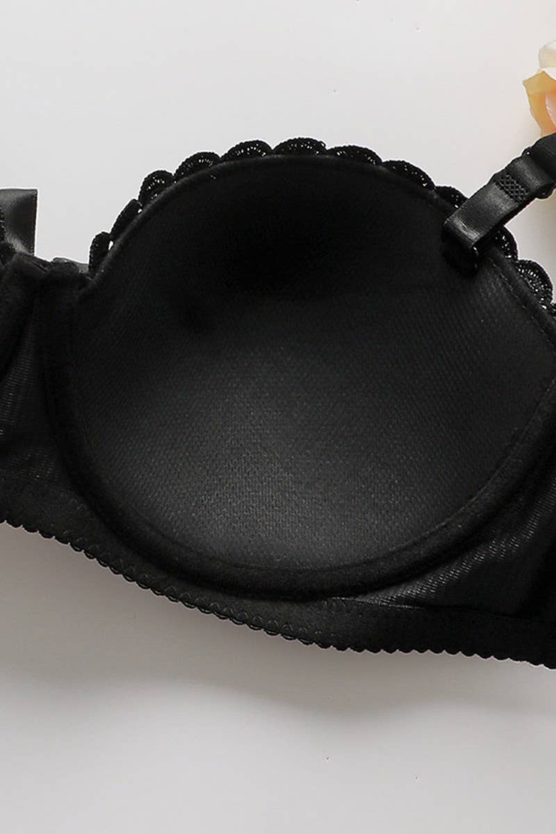 CWMU00266_EMBROIDERED BUTTERFLY UNDERWIRE BRA & PANTY SET