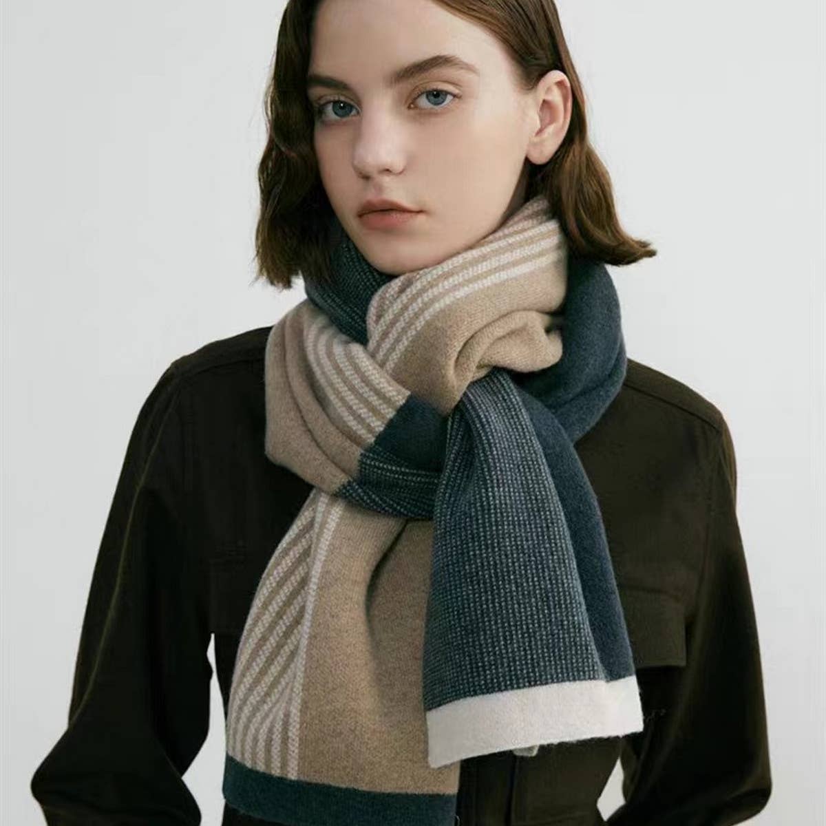 Knit Scarf - Unisex Elegant Winter Couples Wrap