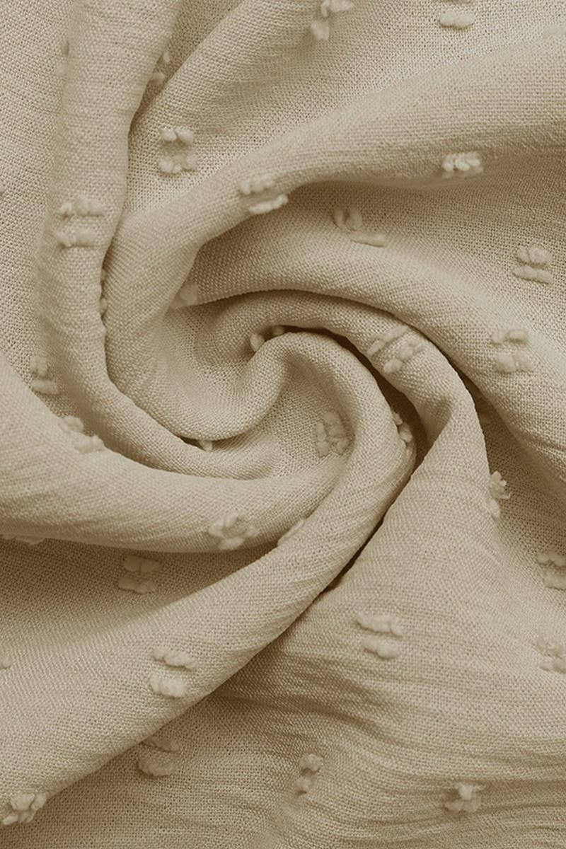 CWDHL0742_SUMMER CHOKER NECK TIE-BACK JACQUARD DRESS