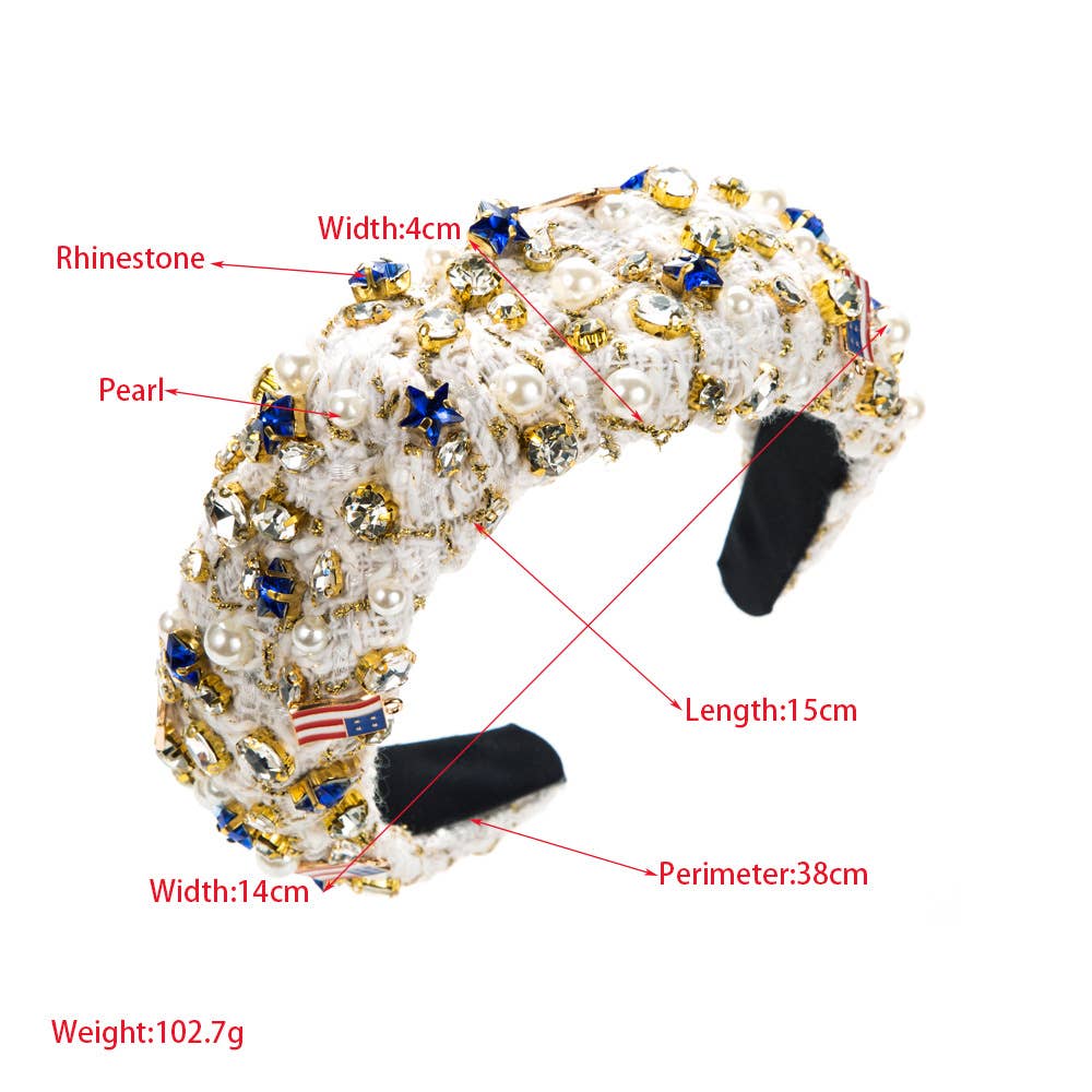 CHRISTMAS HEADBAND SMALL FRAGRANCE PEARL BELL