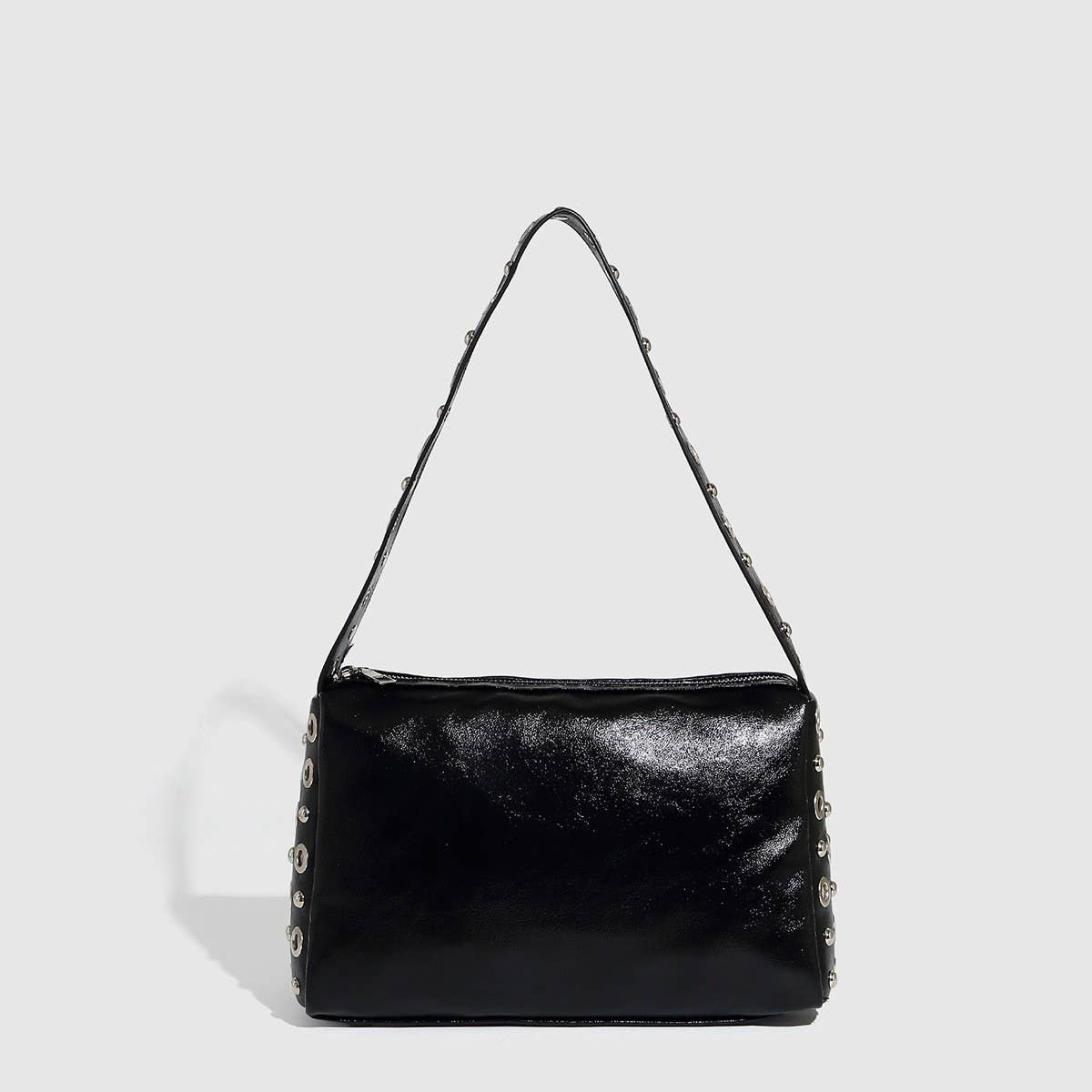 Street Style Rivet Baguette Bag for Women_CWAB5686