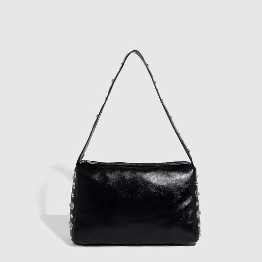 Street Style Rivet Baguette Bag for Women_CWAB5686