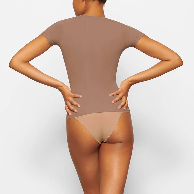 Crew neck slim-fit Hottie solid color T-shirt