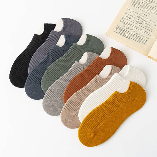 CWMS2465_SUMMER STRIPED SHALLOW INVISIBLE BOAT SOCKS