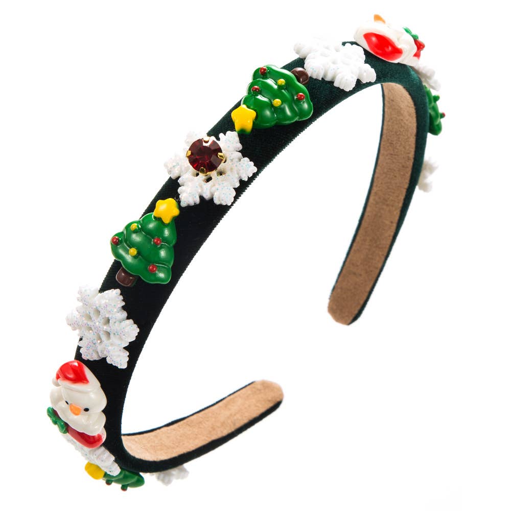 CHRISTMAS FLANNELETTE HAIRBAND WITH FINE EDGE