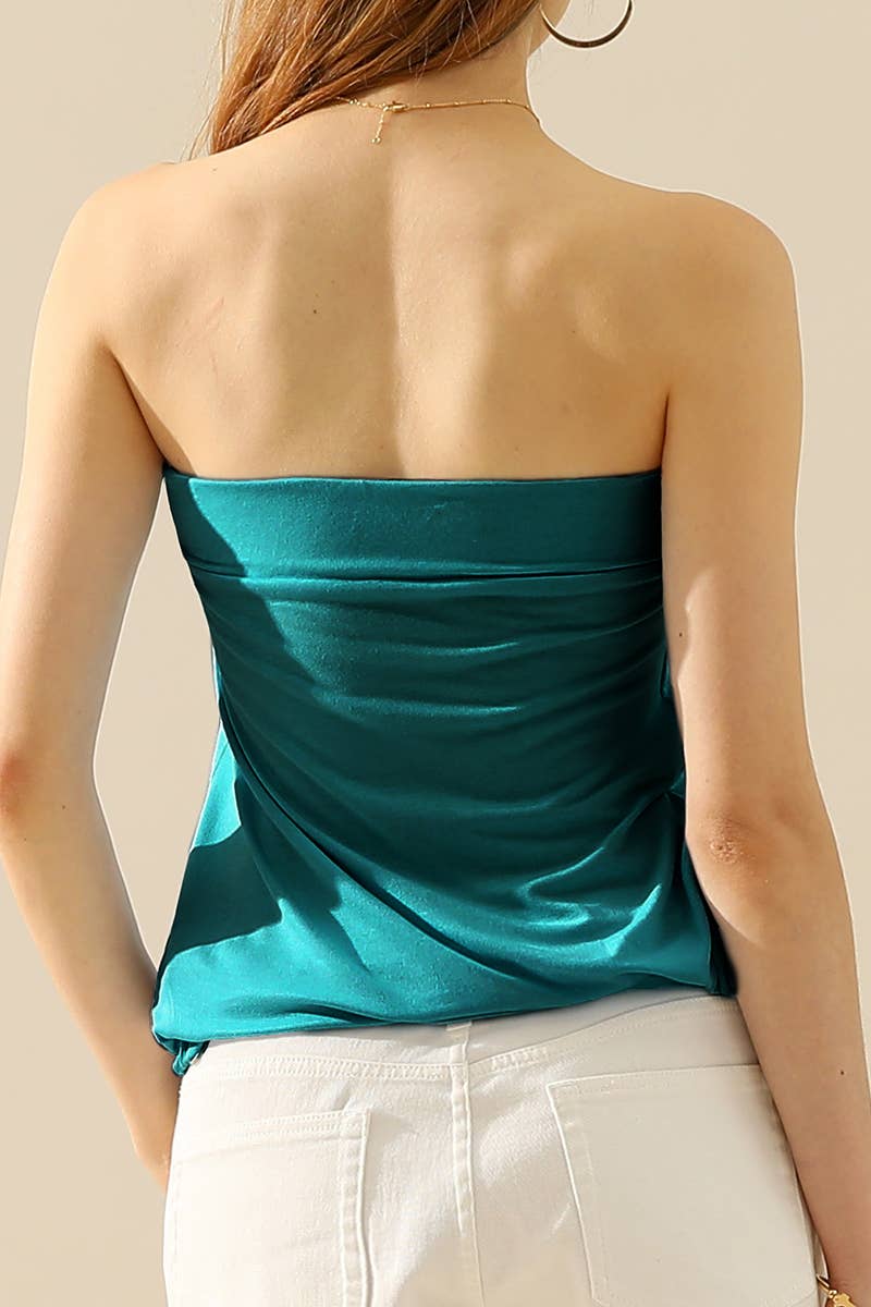 AWTTSL130_Basic Sleeveless Pleated Tube Top