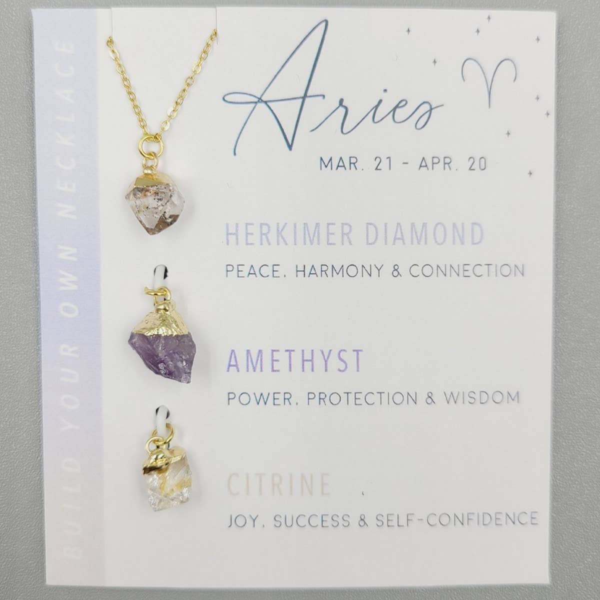 TWELVE CONSTELLATIONS NATURAL STONE NECKLACE