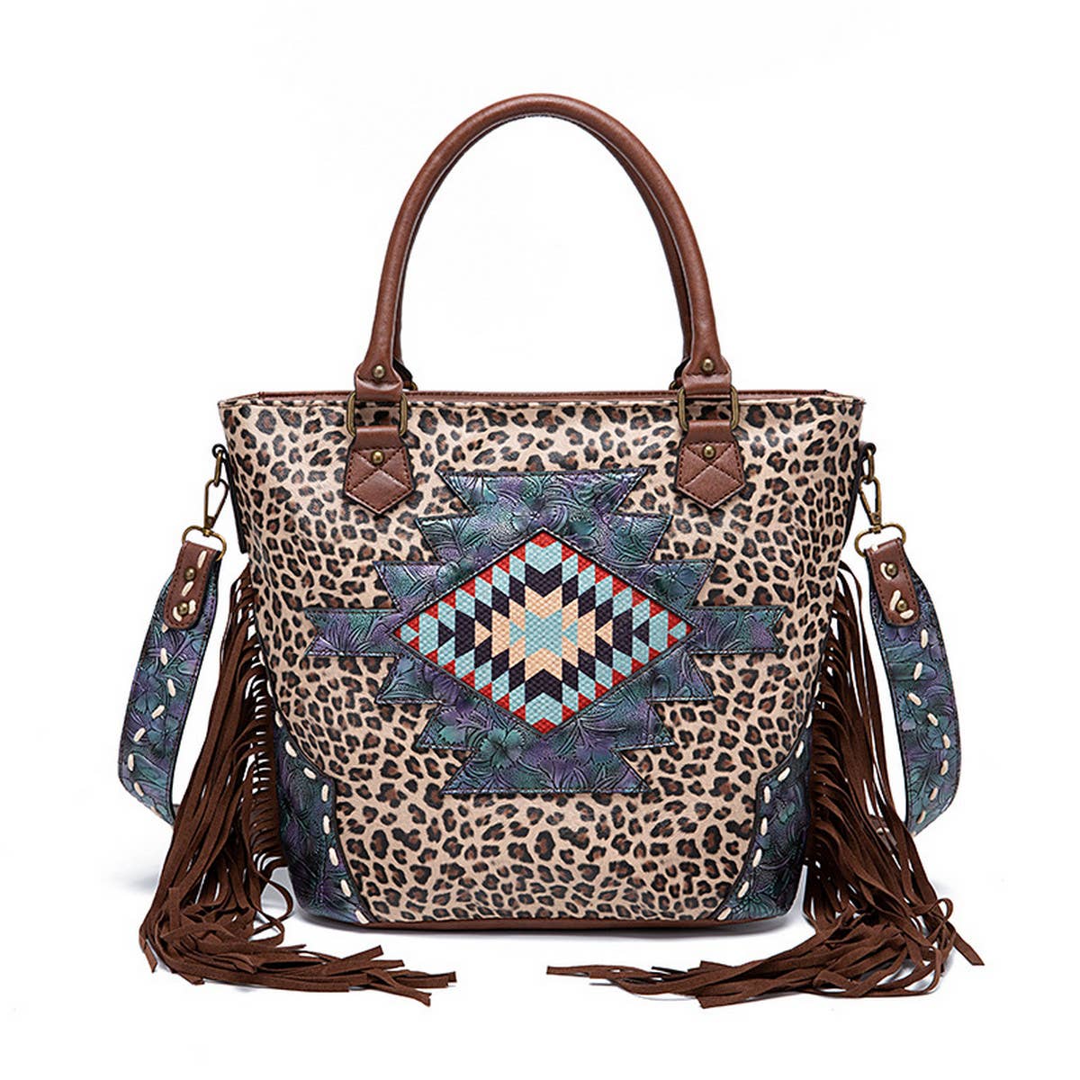 VINTAGE HAND-WOVEN FLOW BEARD SHOULDER BAG_CWAB2600