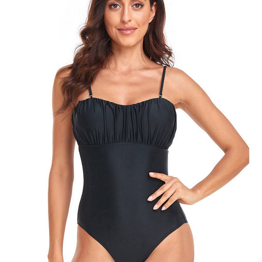 WOMEN'S ONE PIECE SUSPENDER BIKINI SWIMSUIT