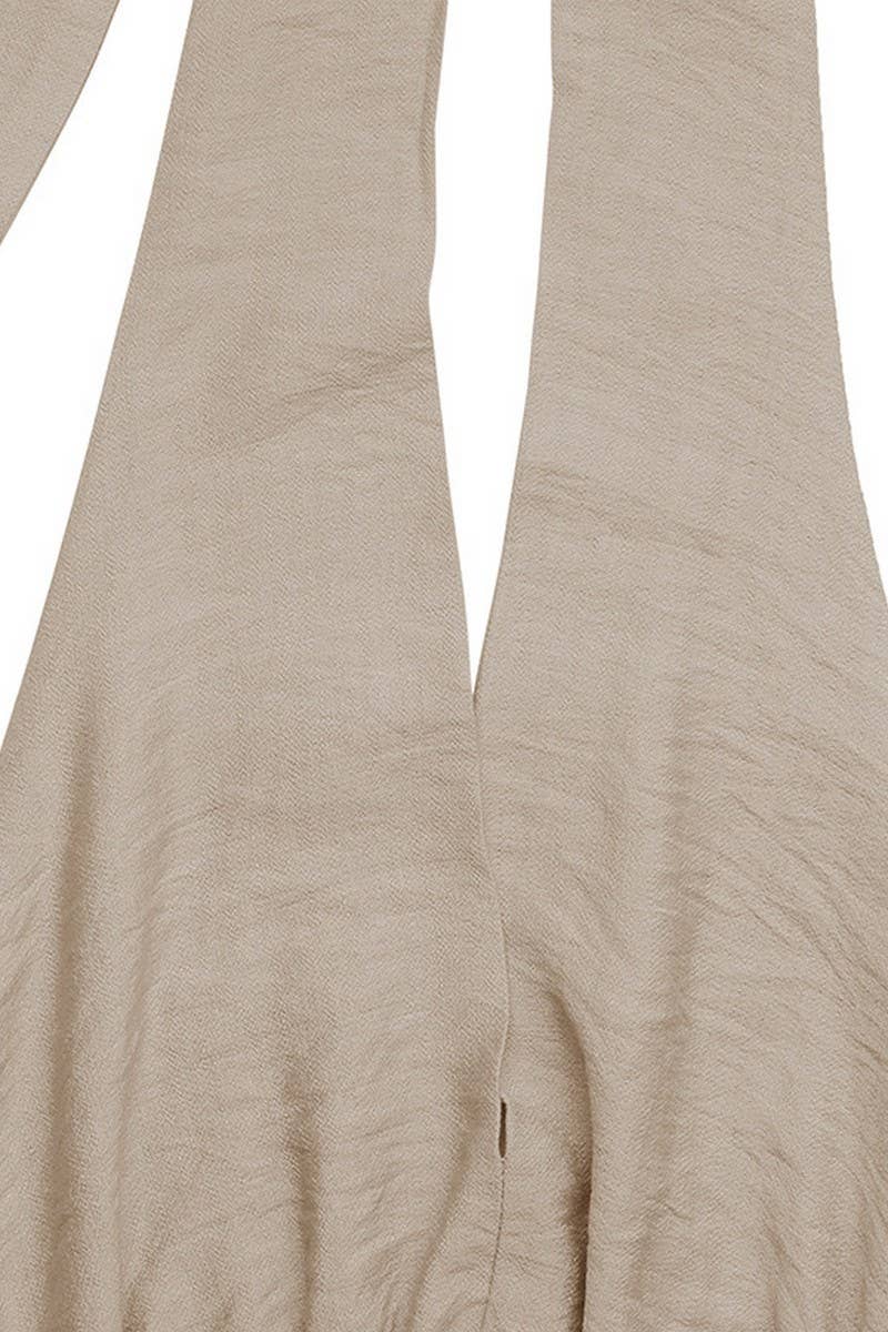 CWSJS1554_SLEEVELESS CROSS STRAP BACKLESS V-NECK ROMPER