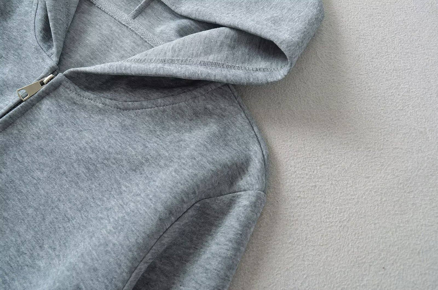 American retro waist-cinching hooded sweatshirt