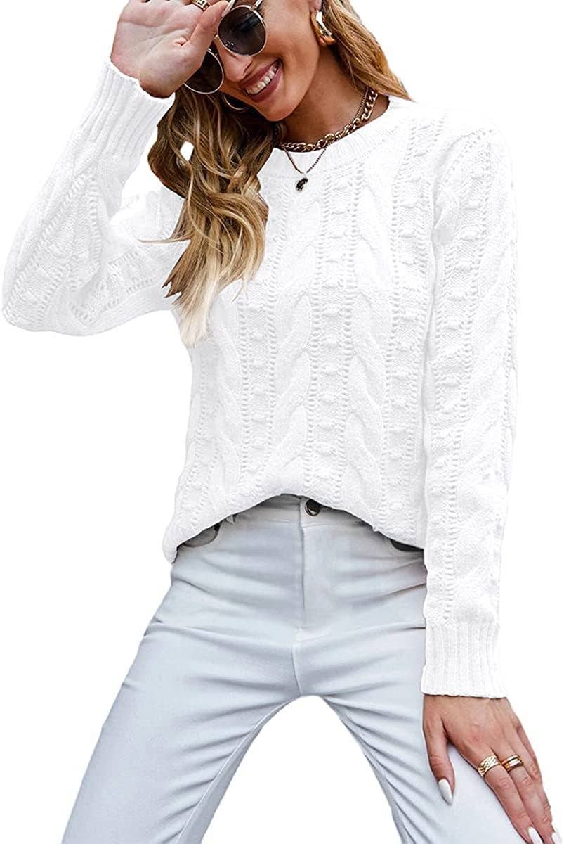 CWOSWL0815_ Long Sleeve Loose Neck Pullover Sweater