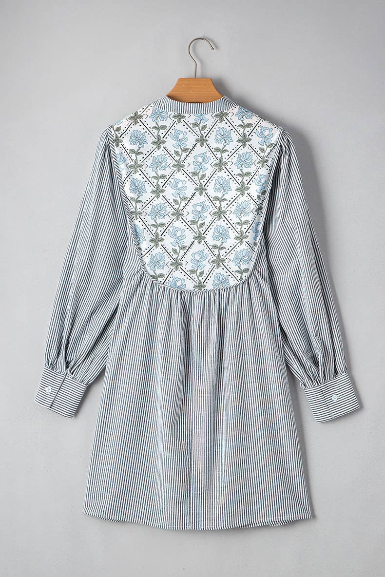 COMMUTER PRINT MEATLESS SHORT PULLOVER DRESS