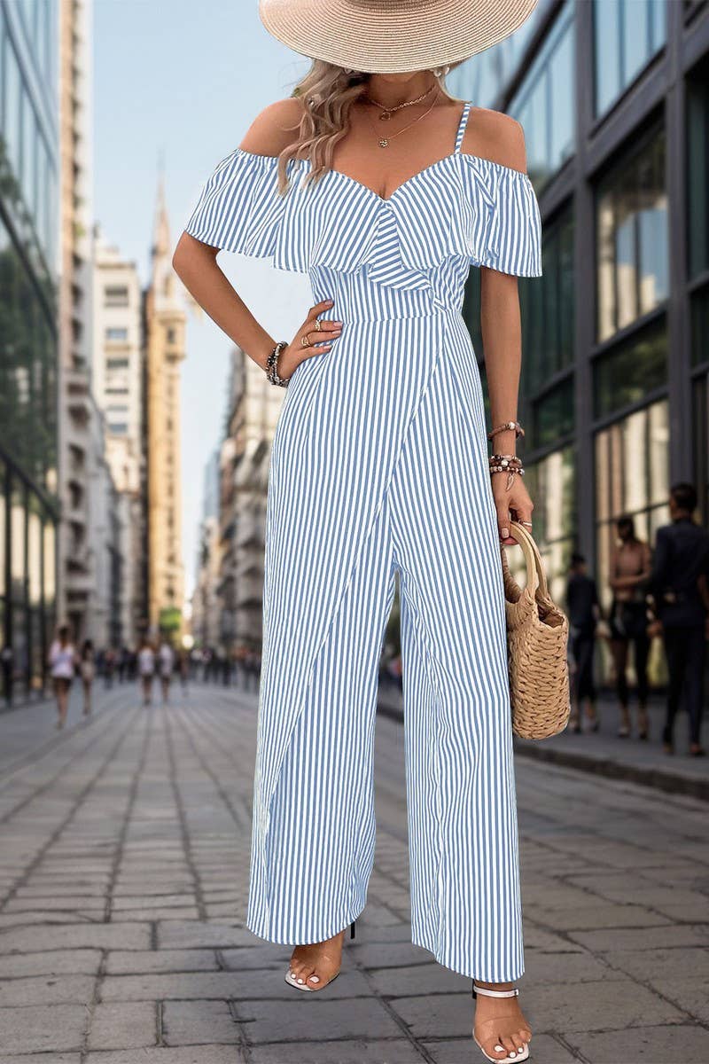 CWSJS0881_STRIPED SUSPENDERS WIDE-LEG JUMPSUIT