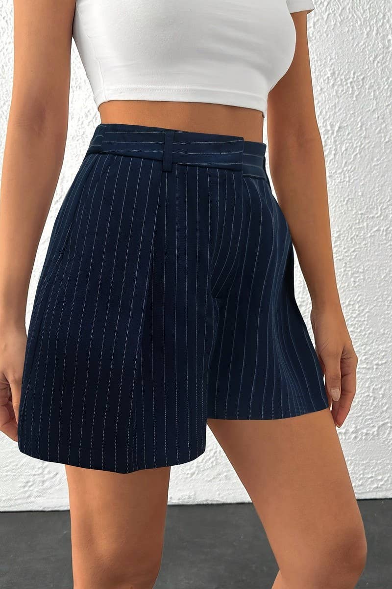 CWBSP0602_STRIPED DOUBLE-POCKET WOVEN SHORTS