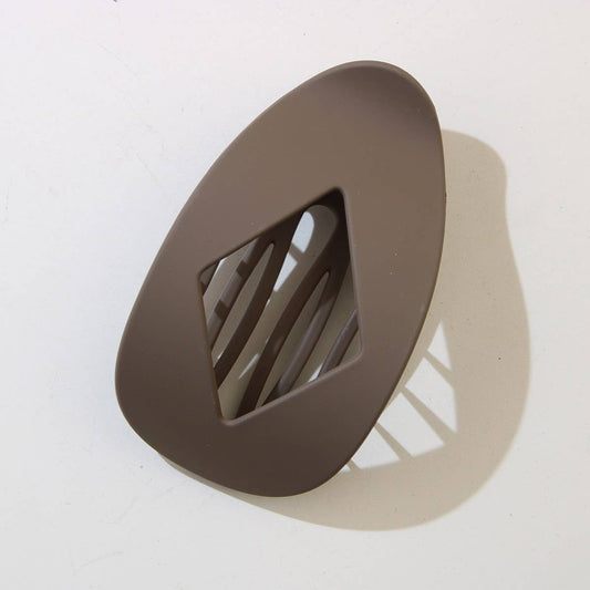 CWAHA07408_LEOPARD PRINT FLAT HAIR CLIP STYLISH GEOMETRIC