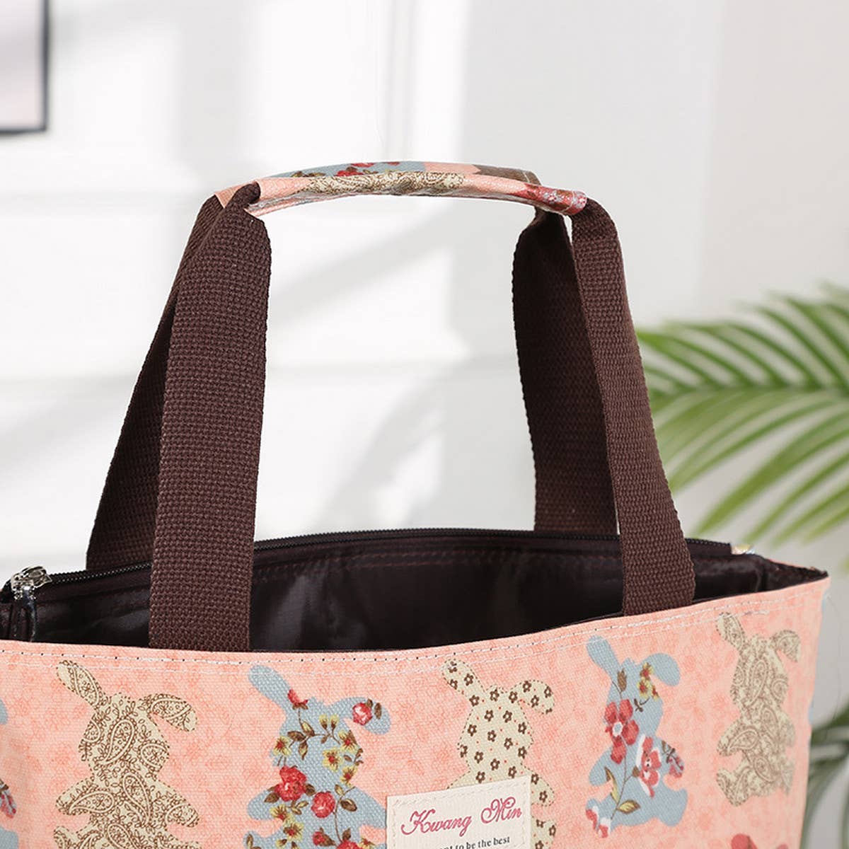 WATERPROOF FLORAL MULTI-LAYER CANVAS SHOULDER BAG_CUAB0189