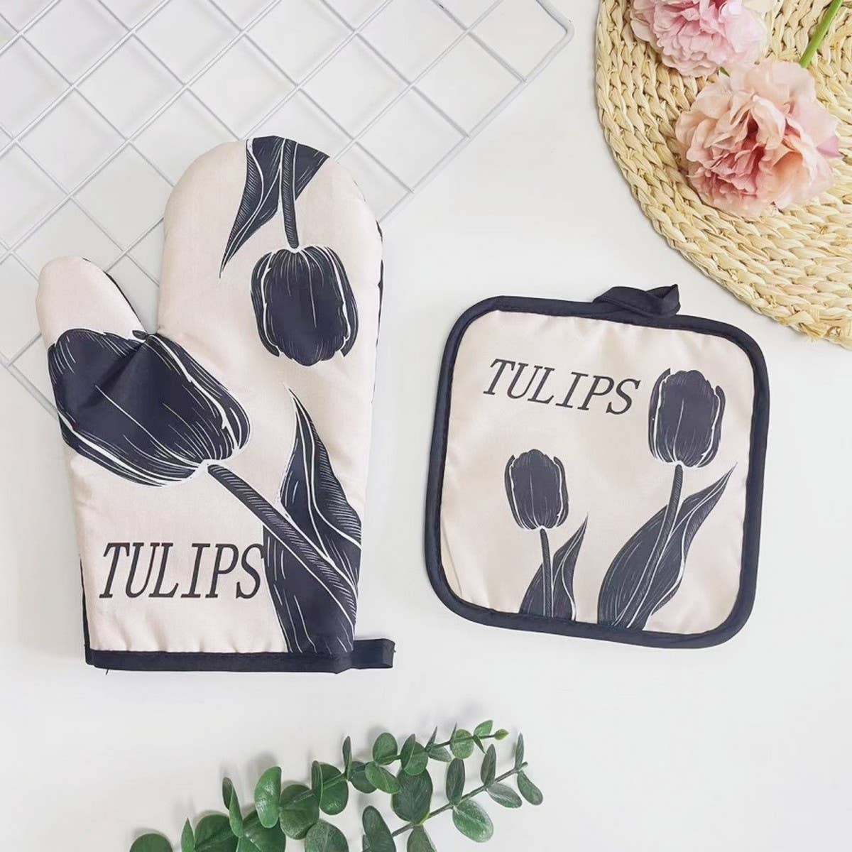 SUNFLOWER PRINT ANTI-SCALDING 2-PIECE SET