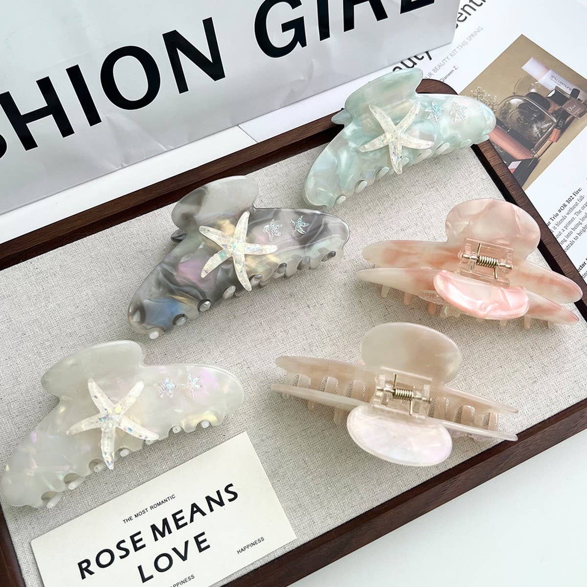 Dreamy Starfish Claw Clip ? Ocean Gradient Design