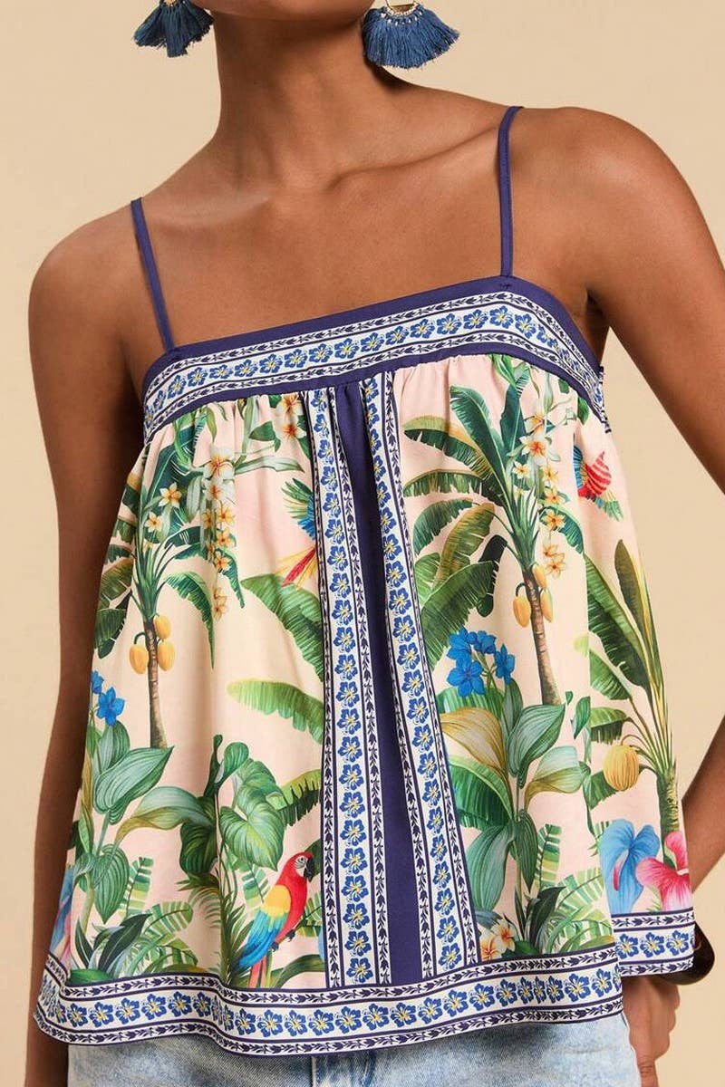 CWTTK00267_PRINTED LOOSE FIT CASUAL TANK TOP