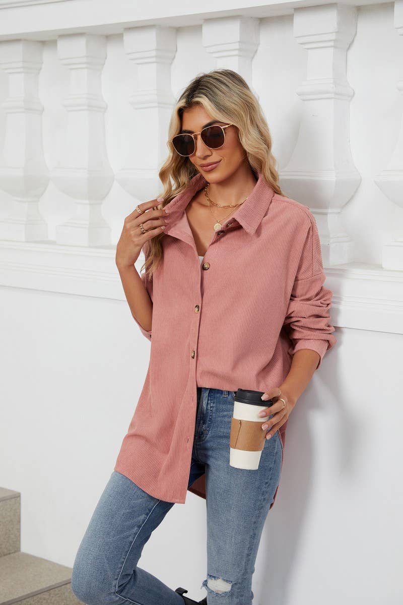 CWOCO0501_NEW COLLAR CASUAL LONG SLEEVED SHIRT JACKET