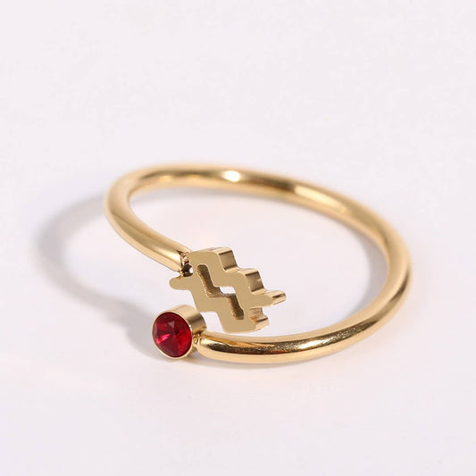 colored zircon rings fort and twelve zodiac signs