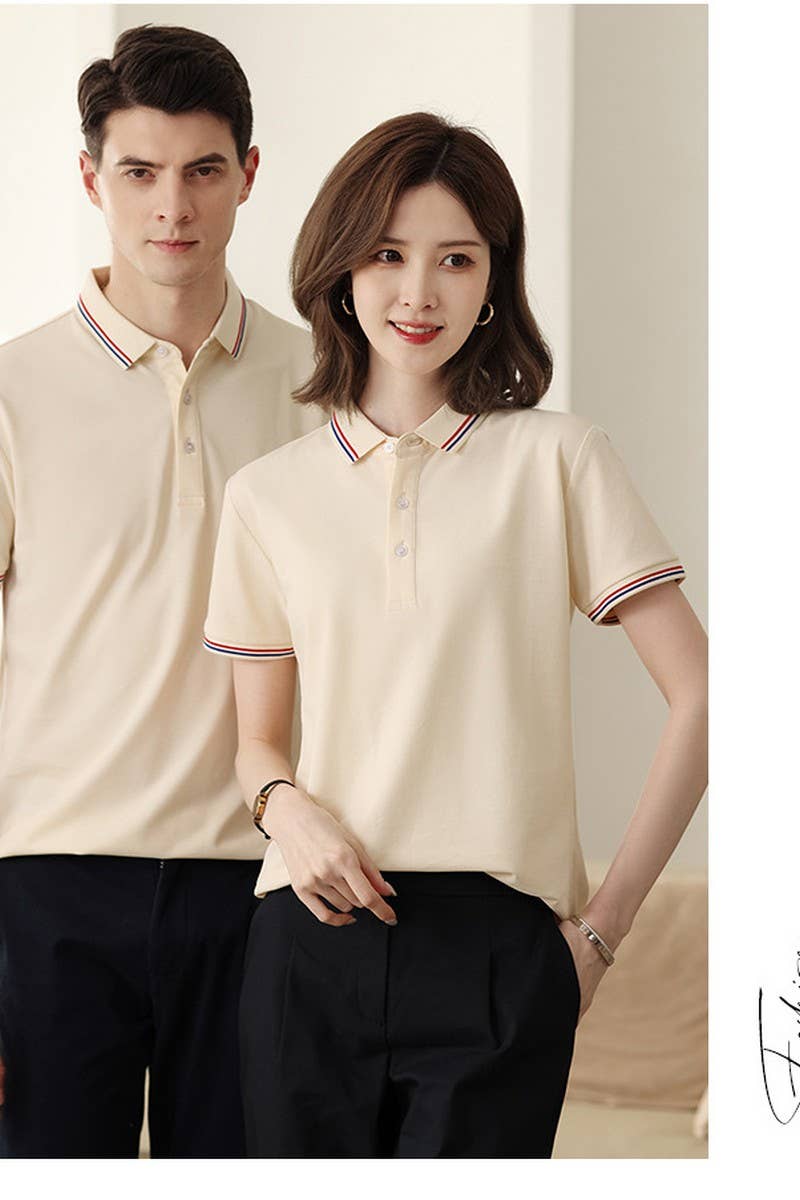 CWTBLS02446_BREATHABLE POLO SHORT SLEEVE CASUAL T-SHIRT