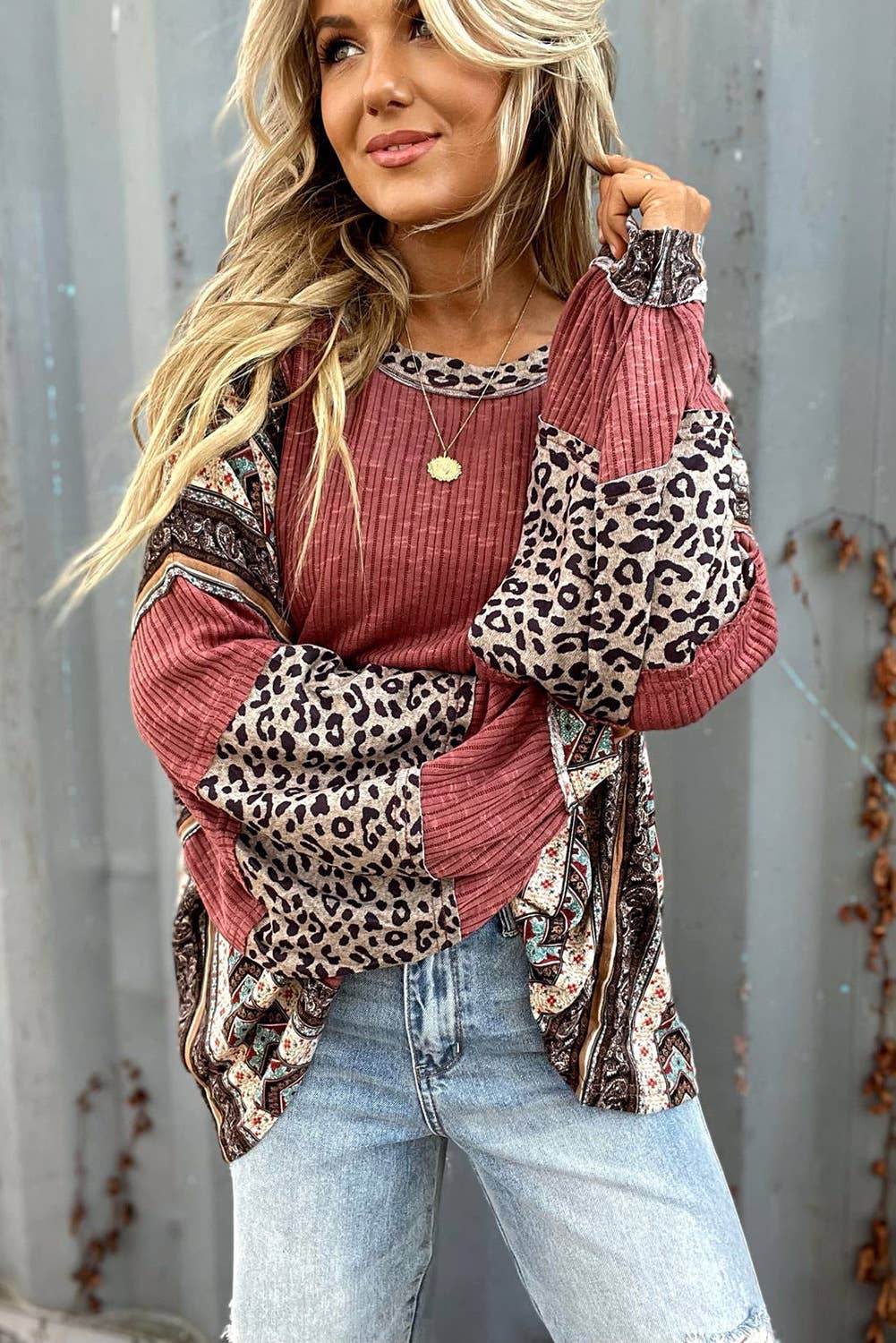 Clashing striped round-up sweatshirt