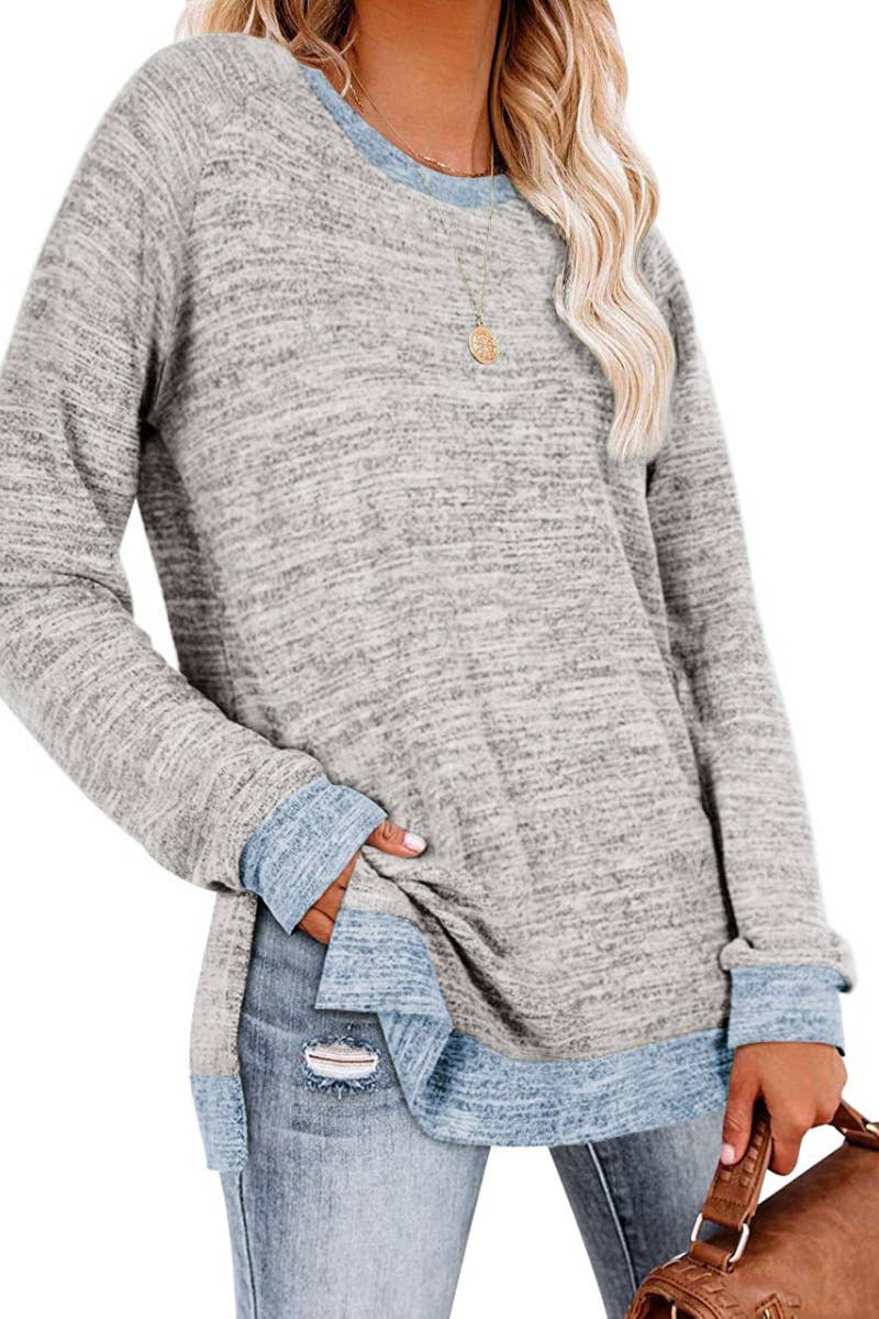 CWTBLL1889_CREW-NECK LONG-SLEEVED JUMPER WITH A SLIT