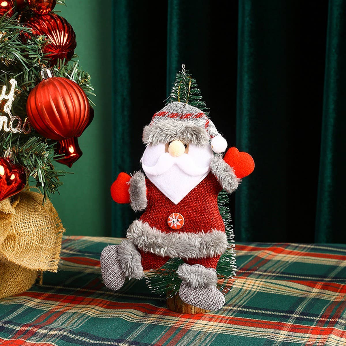 CHRISTMAS CLOTH FIGURINE CHRISTMAS TREE PENDANT