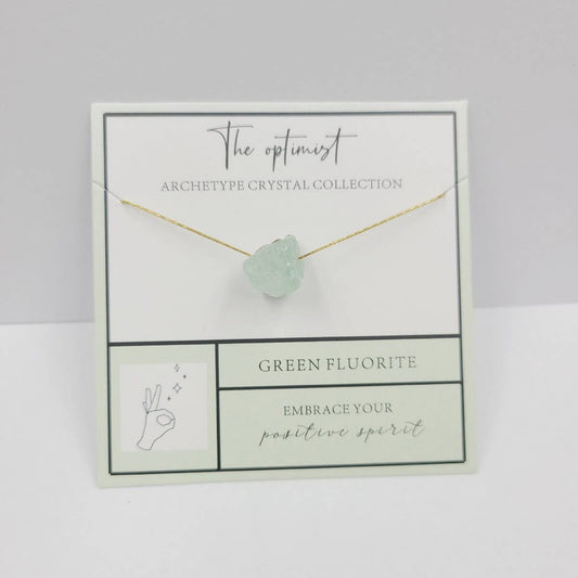 NATURAL STONE PENDANT NECKLACE WITH CARD