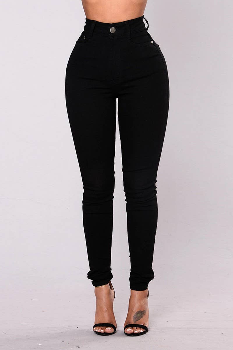 CWJP0600_HIGH WAIST STRETCH SLIM FIT BUTT LIFT JEGGINGS