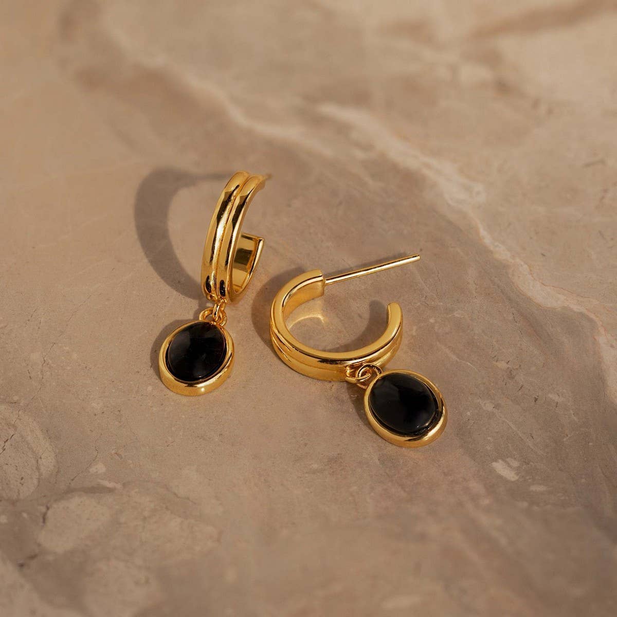 Natural Stone Eco-Friendly Colorfast Stud Earrings