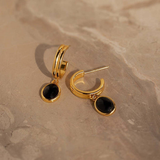 Natural Stone Eco-Friendly Colorfast Stud Earrings