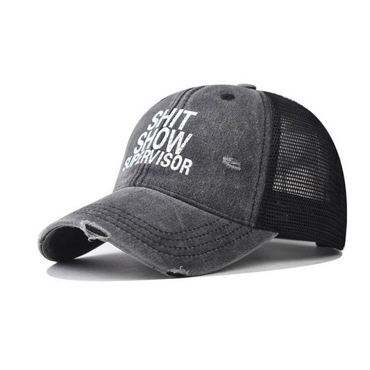 NEW OUTDOOR VISOR LETTER PRINT TRUCKER HAT_CWAH1368