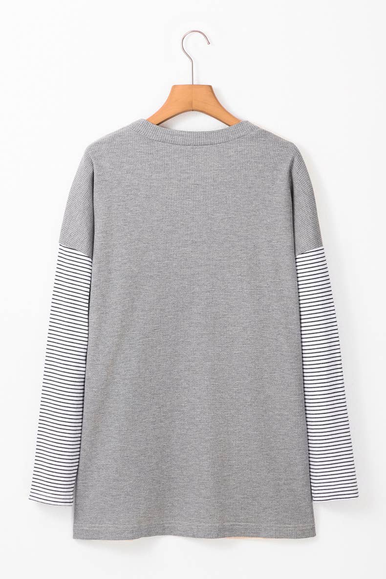 CASUAL STYLE MATCHING STRIPED PRINTED KNITWEAR