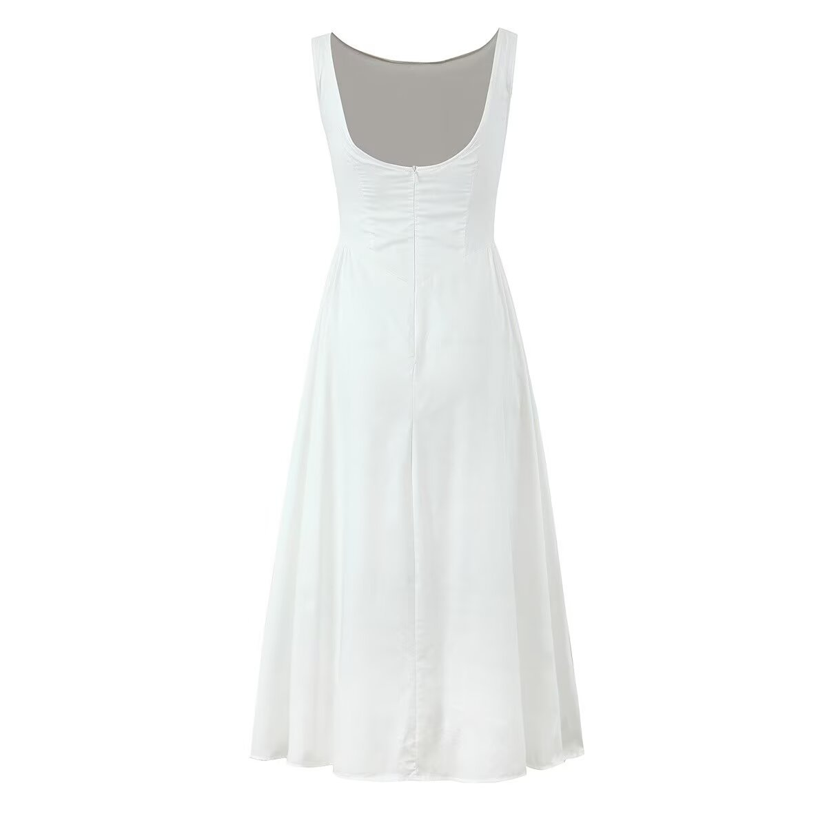 New Women??¢s Backless Boat Neck Long Vest Dress_CWDMD5811