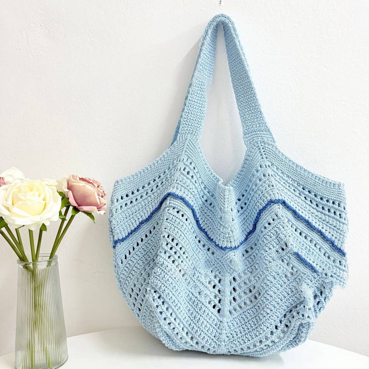 CUAB00327_2025 BOHO STRAW TOTE BAG LARGE BEACH VACATION